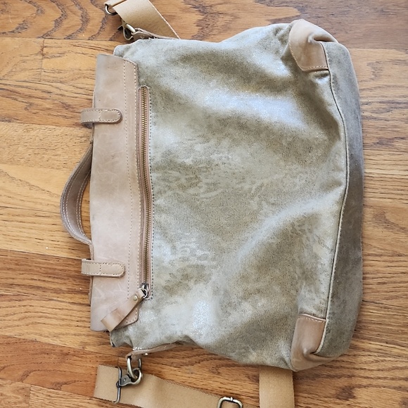 Jesslyn Blake leather and canvas bag wirh detach shoulder strap - Picture 4 of 11